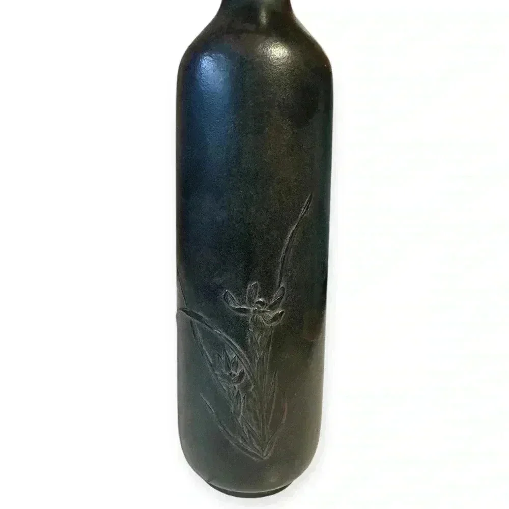 Japan Tea Ceremony Carving Sano Kosai Engraving Otowa Type Vase Single Flower - Picture 2 of 4